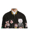 Dolce &amp; Gabbana Bomber Jacket with Multicolor Motive 48 IT Men