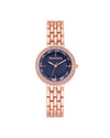 Rose Gold Fashion Quartz Watch with Rhinestone Facing One Size Women