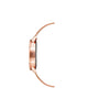 Rose Gold Analog Bangle Watch with Rhine Stone Facing One Size Women