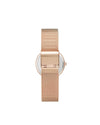 Rose Gold Metal Fashion Watch with Rhine Stone Facing and Stainless Steel Mesh Wristband One Size Women