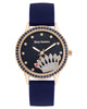 Rose Gold Analog Fashion Watch with Rhinestone Facing One Size Women