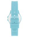 Blue Analog Fashion Watch with Rhine Stone Facing and Pin Buckle Closure One Size Women