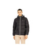 Mens Padded Goose Down Jacket with Front Zip Closure L Men