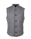 Woven Wool and Cashmere Vest with Button Closure and Multiple Pockets 48 IT Men