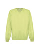 Yellow V-Neck Cashmere Sweatshirt XL Men