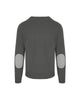 Luxury Anthracite Wool and Cashmere Round Neck Sweater 2XL Men