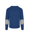 Malo Blue Round Neck Wool and Cashmere Sweater L Men