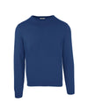 Malo Blue Round Neck Wool and Cashmere Sweater M Men