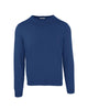 Malo Blue Round Neck Wool and Cashmere Sweater M Men