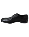 Handcrafted Black Leather Derby Dress Formal Shoes 39.5 EU Men