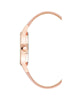 Rose Gold Fashion Quartz Watch with Leatherette Wristband One Size Women