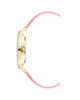 Gold Fashion Analog Quartz Womens Watch with Leatherette Strap One Size Women