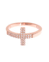 Authentic NIALAYA Pink Gold Plated Silver Ring 56 EU Women