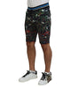 Black Volcano Print Knee Length Shorts by Dolce &amp; Gabbana 44 IT Men