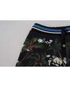 Black Volcano Print Knee Length Shorts by Dolce &amp; Gabbana 44 IT Men