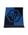 Logo Fringed Hem Scarf One Size Men