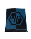 Scarf with Logo - Fringed Hems - 38 cm x 180 cm One Size Men