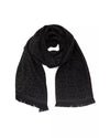 Monogram Fringed Hem Scarf One Size Men