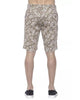 Patterned Mens Bermuda Shorts with Hook and Zip Closure W48 US Men