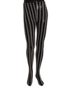 Striped Nylon Micro Mesh Tights with Logo Details M Women