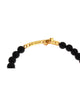 Authentic NIALAYA Bracelet with Matte Onyx Beads and CZ Diamond Cross M Women