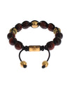 NIALAYA Red and Gold Multicolor CZ Bracelet S Women