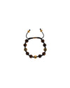 NIALAYA Multicolor CZ and Tigers Eye Gold Plated Bracelet S Women