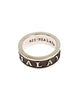 925 Sterling Silver Logo Ring 58 EU Men