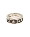 925 Sterling Silver Logo Ring 58 EU Men