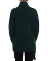 Green Cashmere Long Cardigan Sweater with Logo Details 44 IT Women