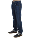 Baggy Loose Blue Wash Jeans with Logo Details by ACHT W34 US Men