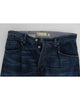 Baggy Loose Blue Wash Jeans with Logo Details by ACHT W34 US Men