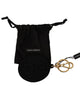 Dolce &amp; Gabbana Keychains &amp; Bag Charms with Logo Black/Gold One Size Men