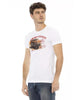 Short Sleeve T-shirt with Round Neck and Front Print 2XL Men