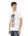 Short Sleeve Round Neck T-shirt with Front Print M Men