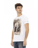 Short Sleeve T-shirt with Round Neck and Front Print M Men