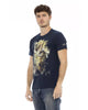 Short Sleeve T-Shirt with Front Print XL Men