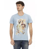 Short Sleeve T-shirt with Front Print 3XL Men