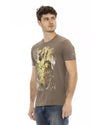 Short Sleeve T-shirt with Front Print - M