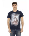 Short Sleeve T-shirt with Front Print 3XL Men