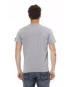 Short Sleeve T-shirt with Round Neck and Front Print S Men