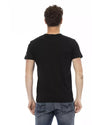 Short Sleeve T-shirt with Round Neck and Front Print L Men