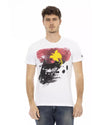 Printed Short Sleeve T-shirt with Round Neck L Men