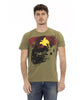 Short Sleeve T-shirt with Front Print 3XL Men