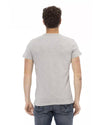 Short Sleeve T-shirt with Round Neck - Front Print L Men