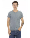 Short Sleeve T-shirt with Round Neck and Chest Pocket Print XL Men