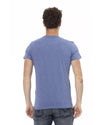 Short Sleeve T-shirt with Round Neck and Front Print L Men