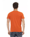 Short Sleeve Round Neck T-shirt with Front Print 2XL Men