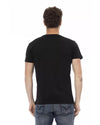 Short Sleeve T-shirt with Round Neck and Front Print 3XL Men