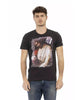 Short Sleeve T-shirt with Round Neck and Front Print S Men